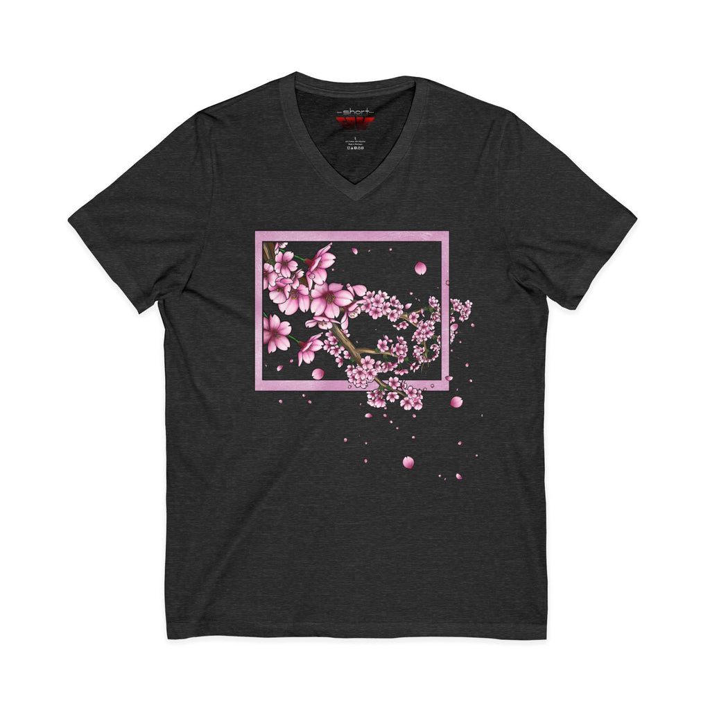 Framed in Bloom – Cherry Blossom V-Neck