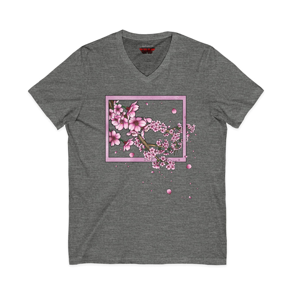 Framed in Bloom – Cherry Blossom V-Neck