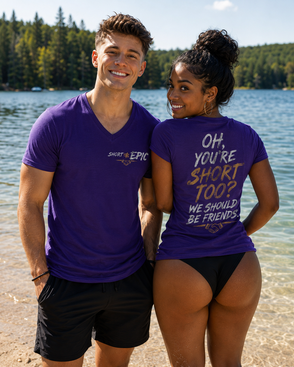 Oh, You're Short Too? We Should Be Friends | Short & EPIC V-Neck Tee