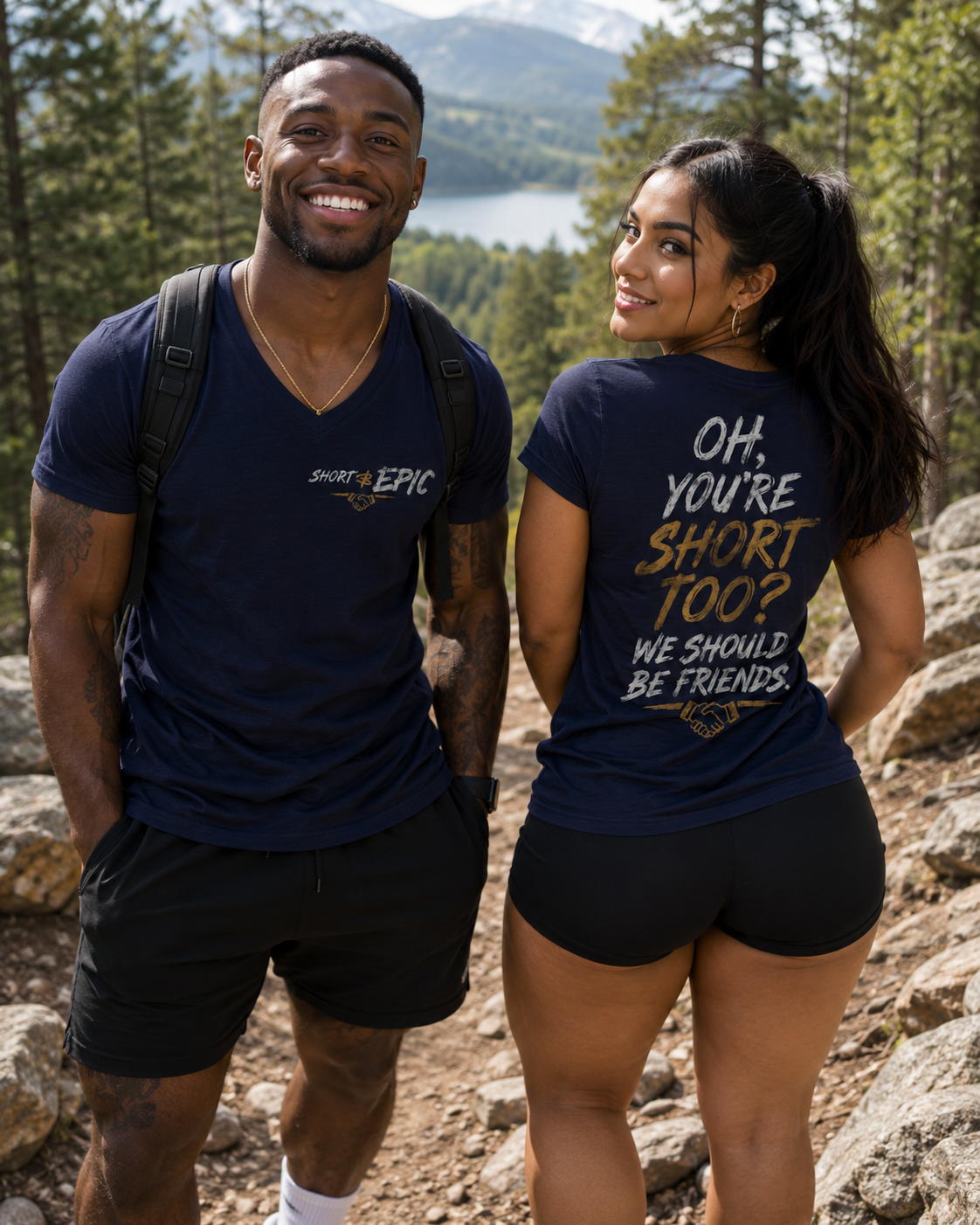 Oh, You're Short Too? We Should Be Friends | Short & EPIC V-Neck Tee