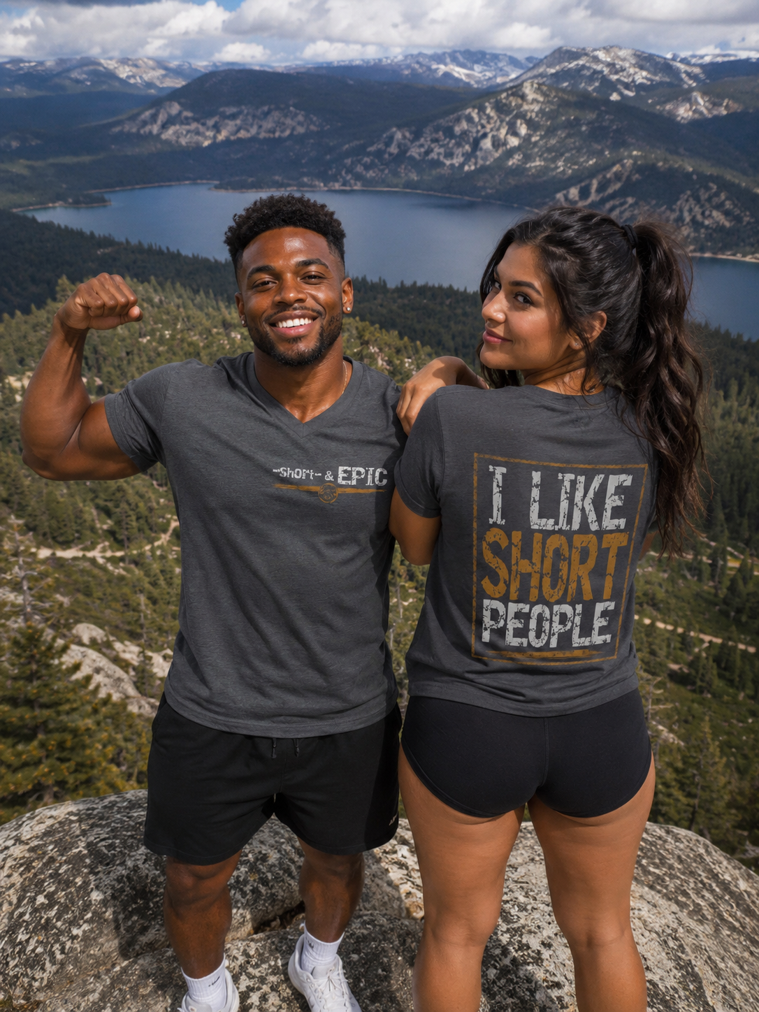 I Like Short People – Short & EPIC Unisex V-Neck T-Shirt | Funny Short People Shirt