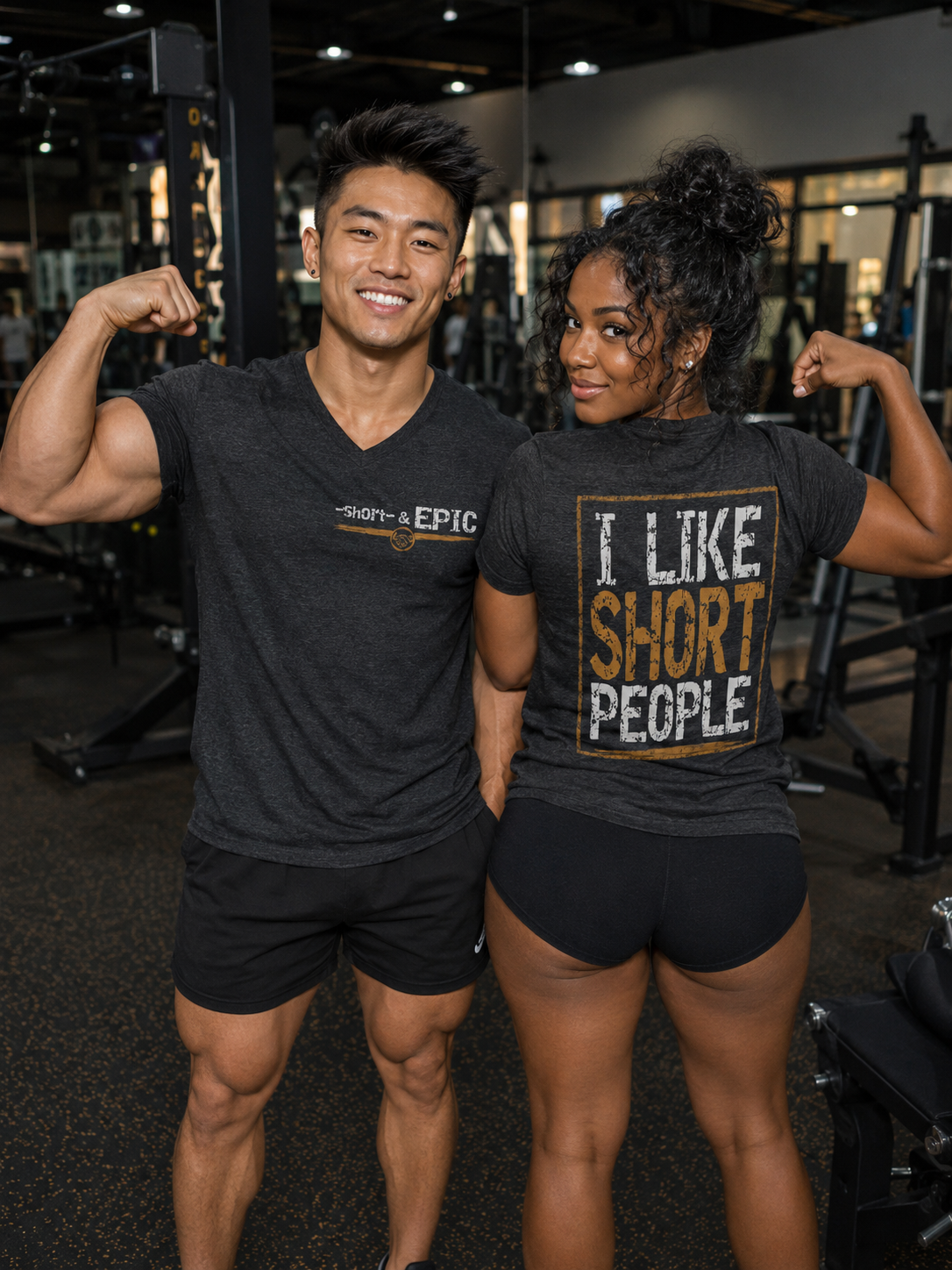 I Like Short People – Short & EPIC Unisex V-Neck T-Shirt | Funny Short People Shirt