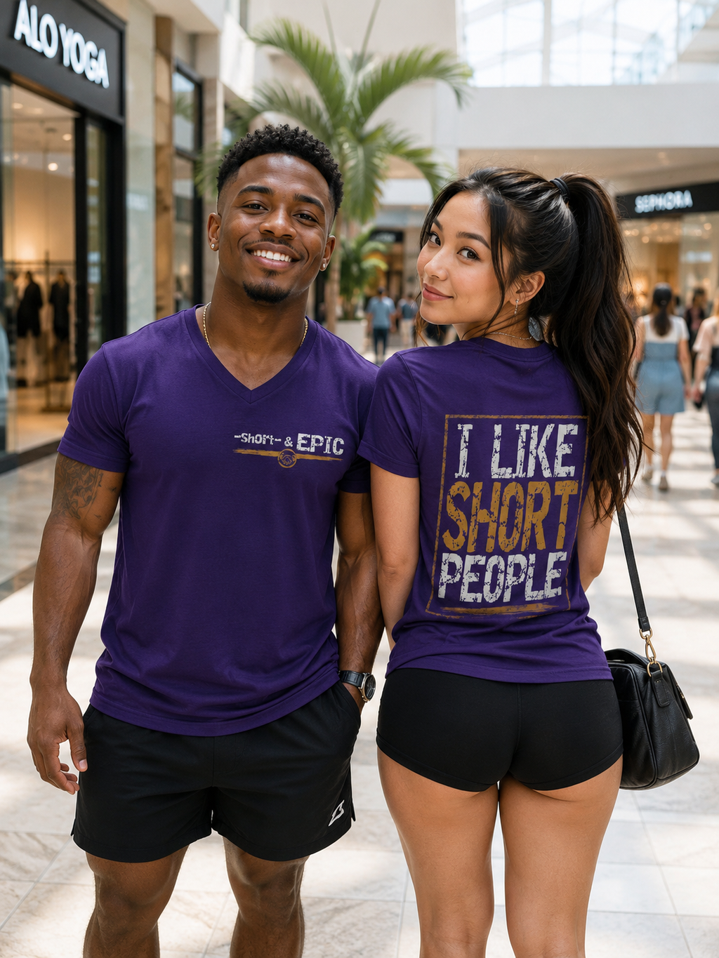 I Like Short People – Short & EPIC Unisex V-Neck T-Shirt | Funny Short People Shirt