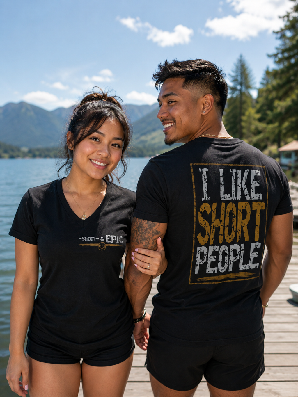 I Like Short People – Short & EPIC Unisex V-Neck T-Shirt | Funny Short People Shirt