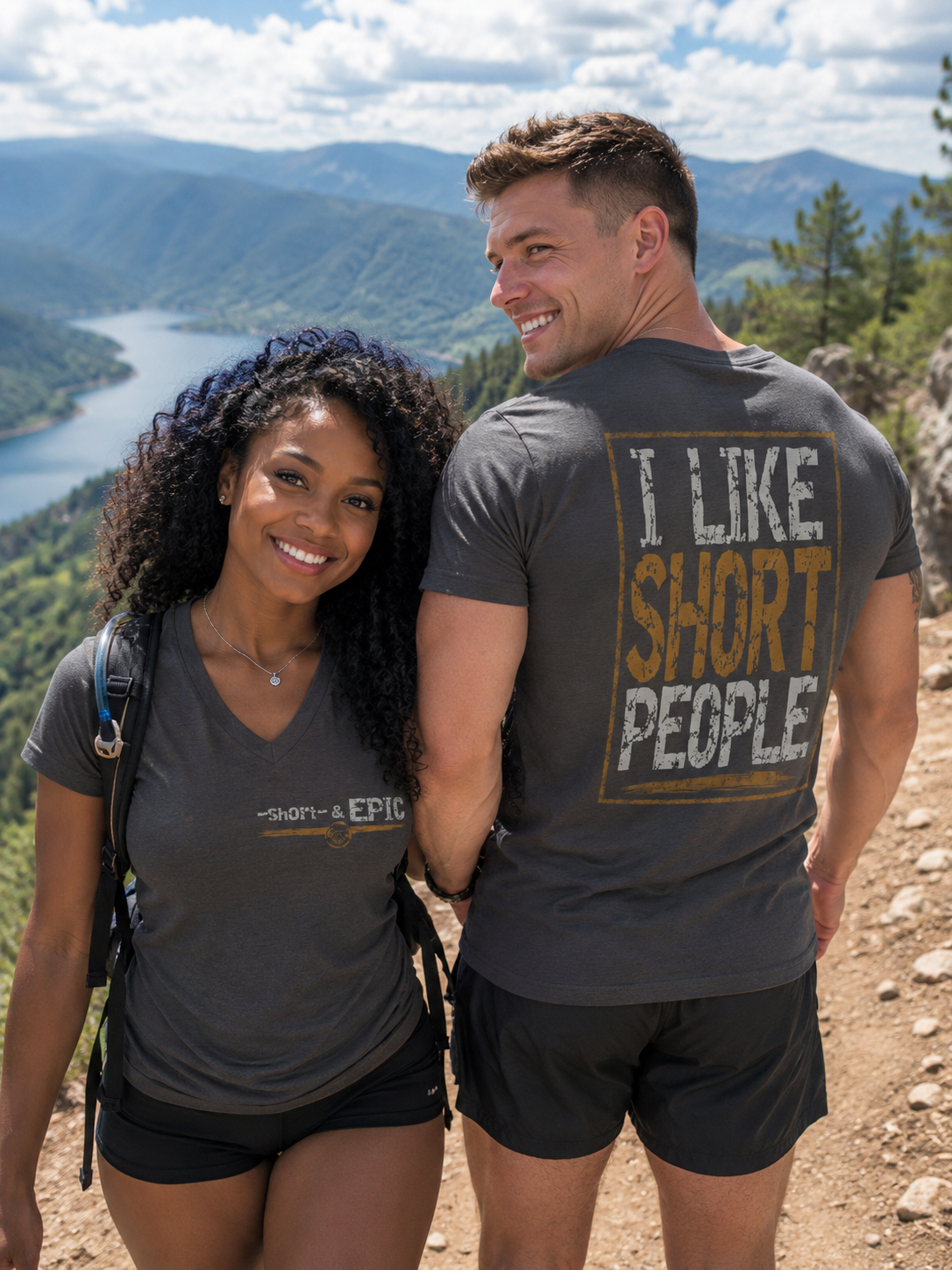 I Like Short People – Short & EPIC Unisex V-Neck T-Shirt | Funny Short People Shirt