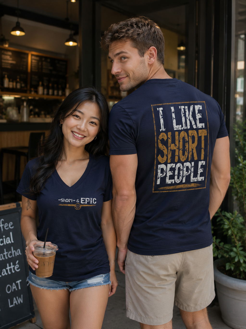 I Like Short People – Short & EPIC Unisex V-Neck T-Shirt | Funny Short People Shirt