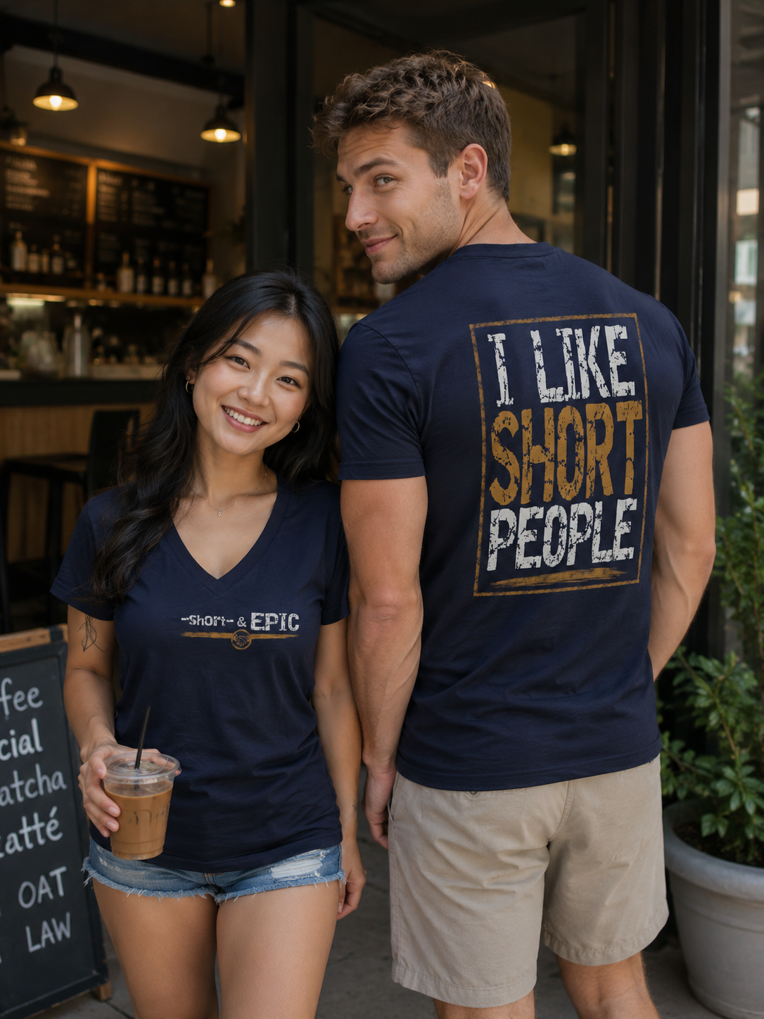I Like Short People – Short & EPIC Unisex V-Neck T-Shirt | Funny Short People Shirt