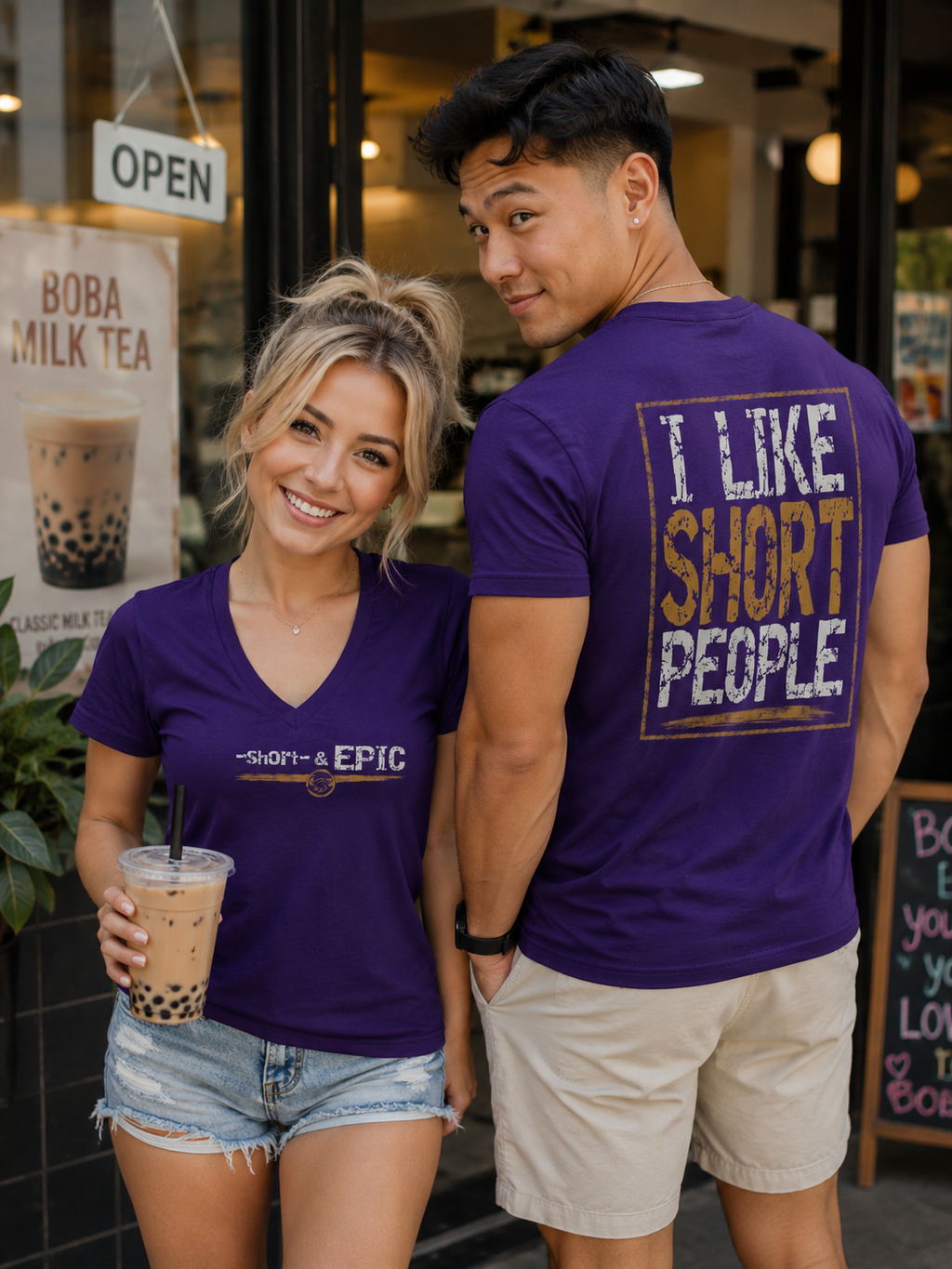 I Like Short People – Short & EPIC Unisex V-Neck T-Shirt | Funny Short People Shirt