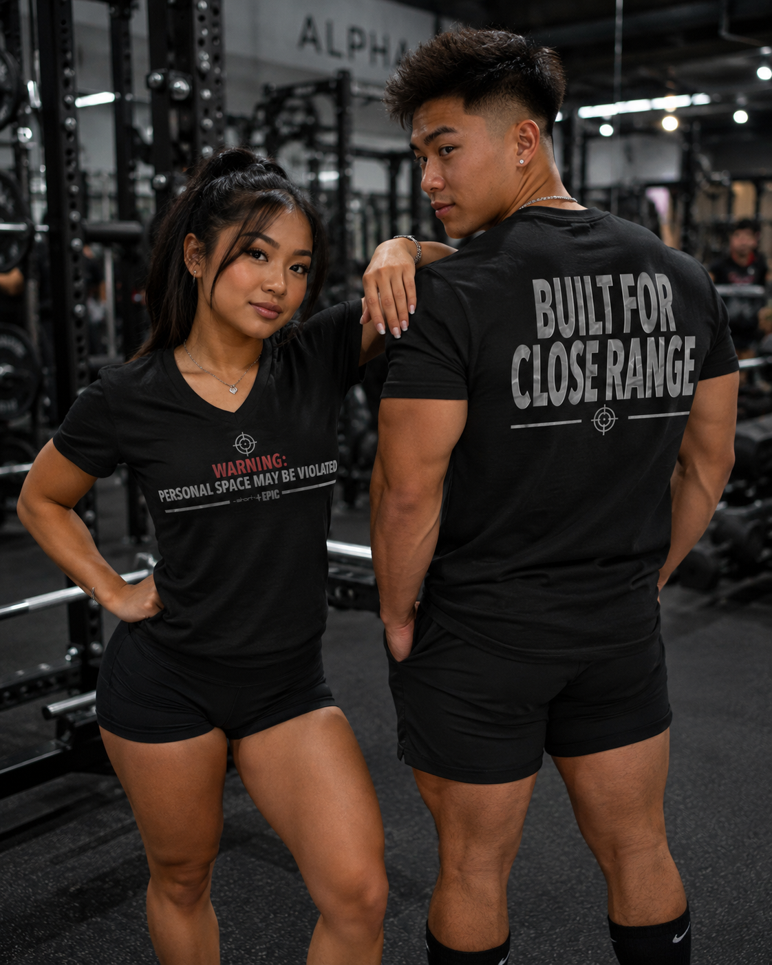 Warning: Personal Space May Be Violated | Built For Close Range V-Neck Tee