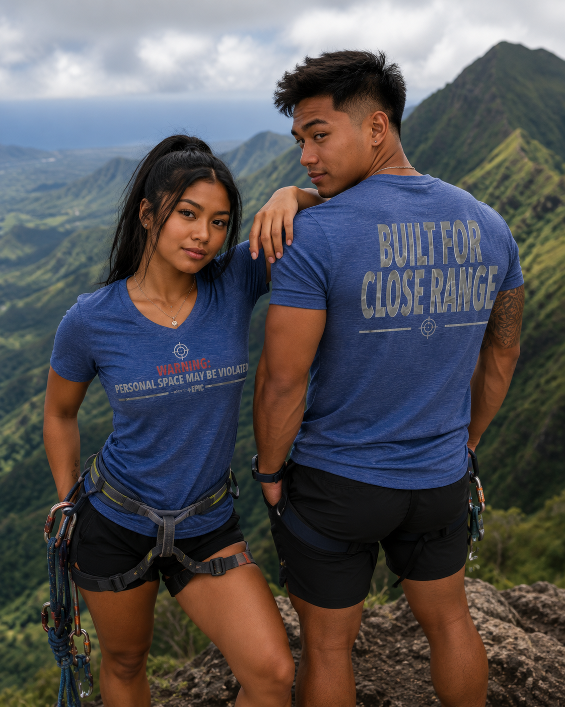 Warning: Personal Space May Be Violated | Built For Close Range V-Neck Tee