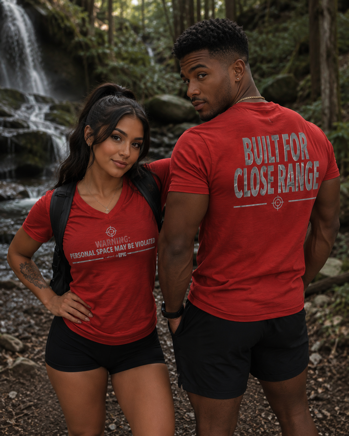 Warning: Personal Space May Be Violated | Built For Close Range V-Neck Tee