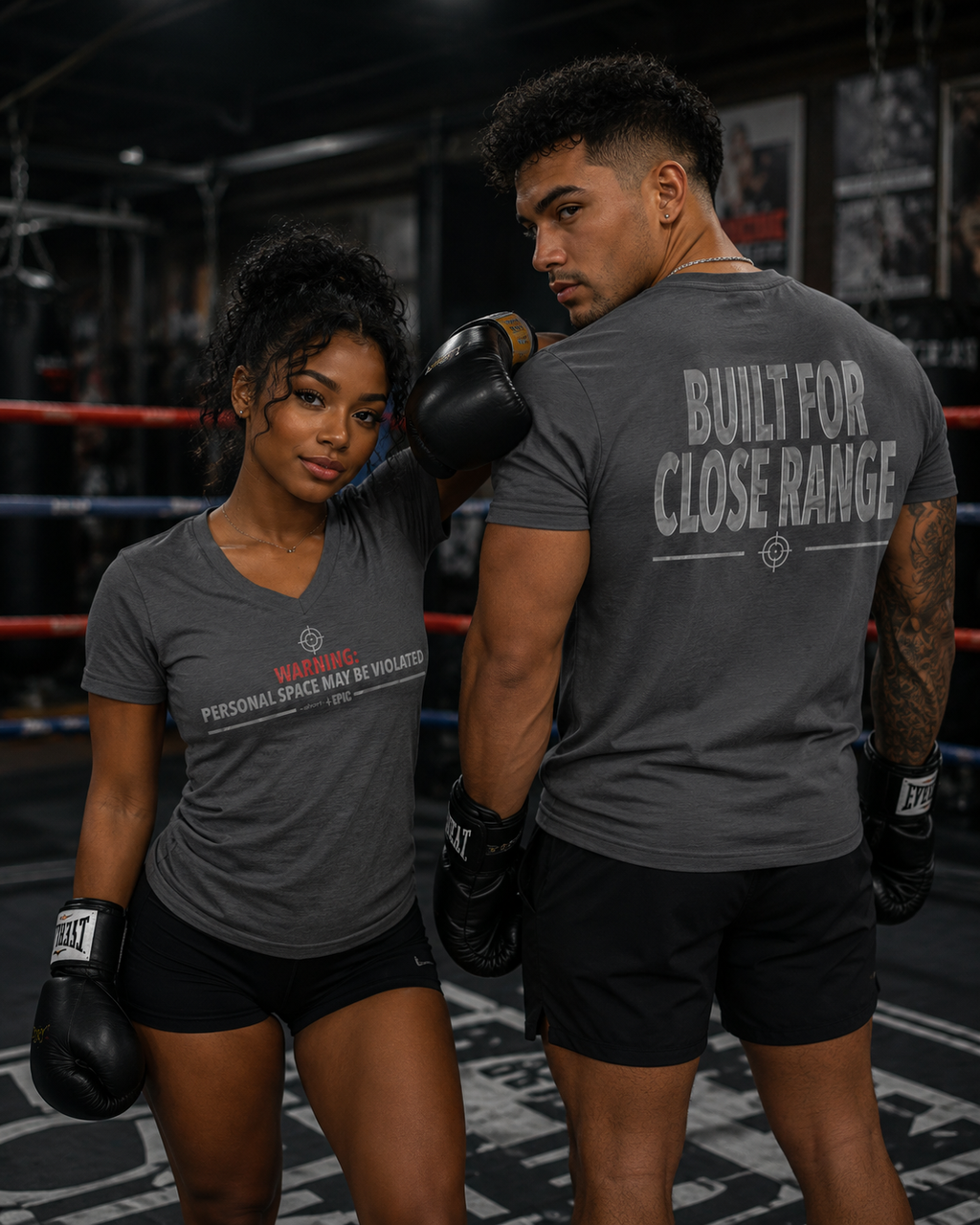 Warning: Personal Space May Be Violated | Built For Close Range V-Neck Tee