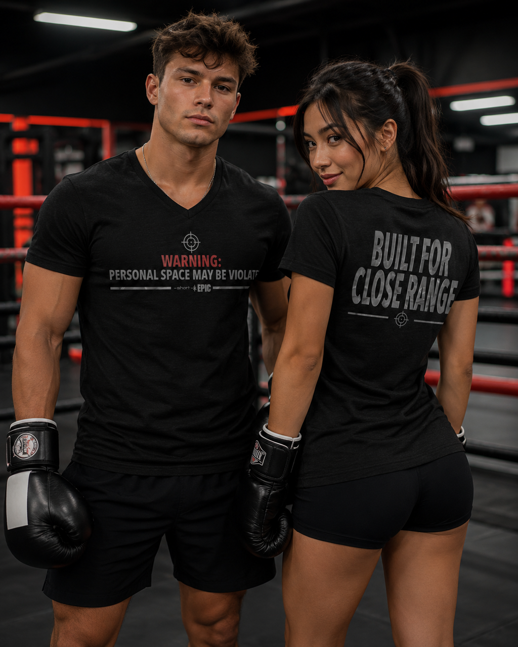 Warning: Personal Space May Be Violated | Built For Close Range V-Neck Tee