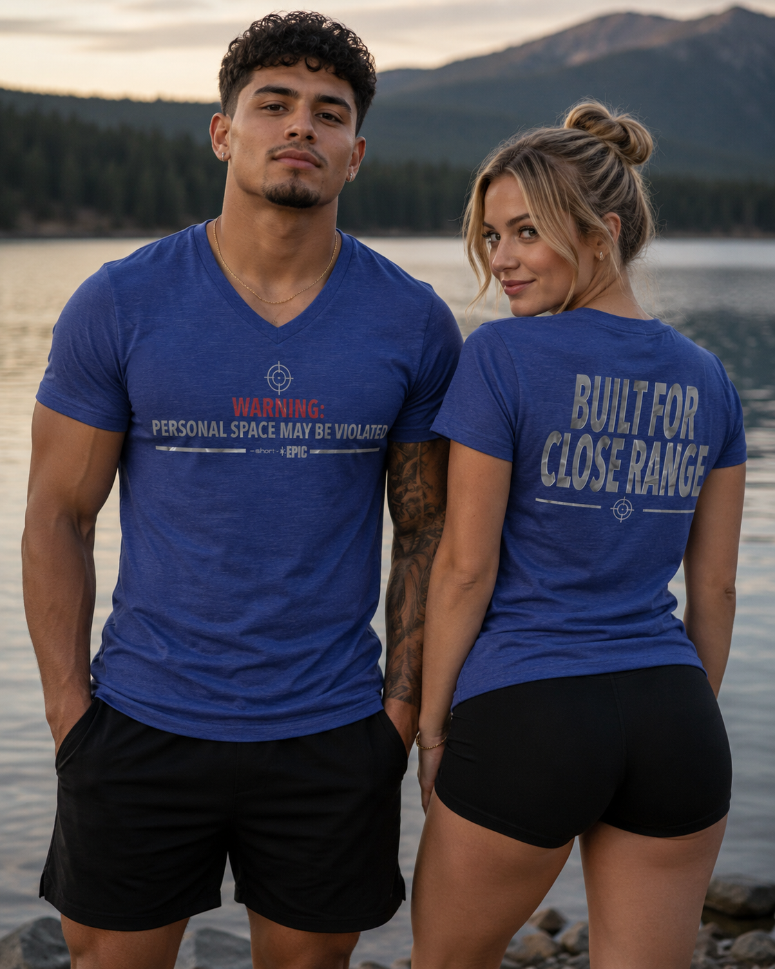 Warning: Personal Space May Be Violated | Built For Close Range V-Neck Tee