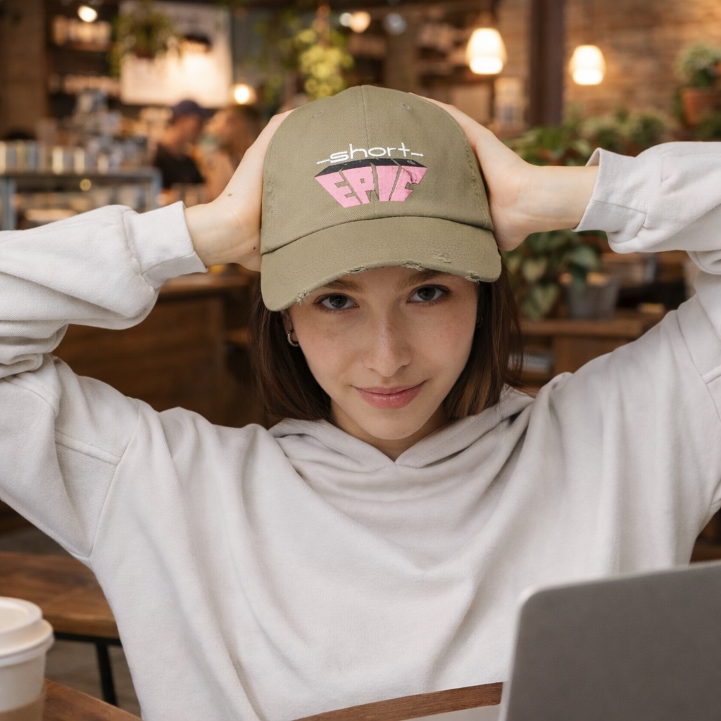 Short & EPIC – Women’s Edition Distressed Hat