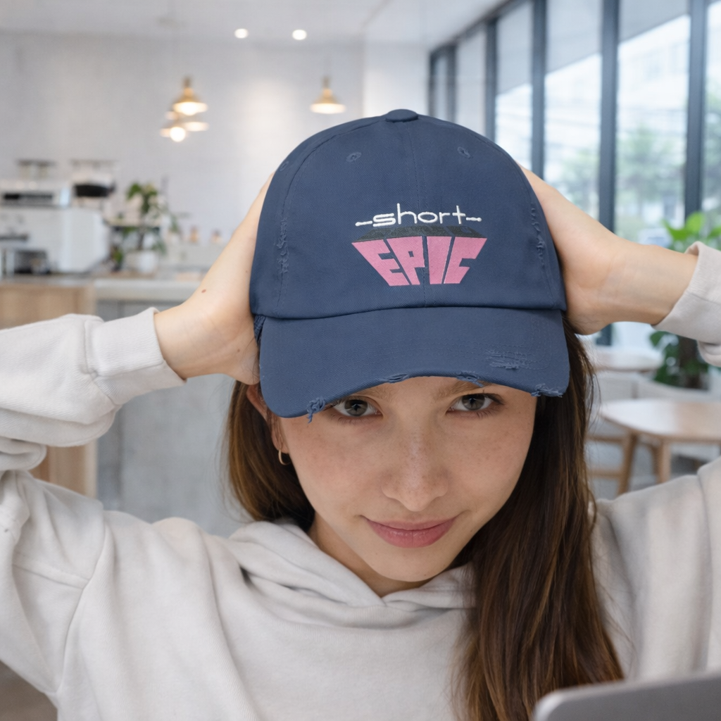 Short & EPIC – Women’s Edition Distressed Hat
